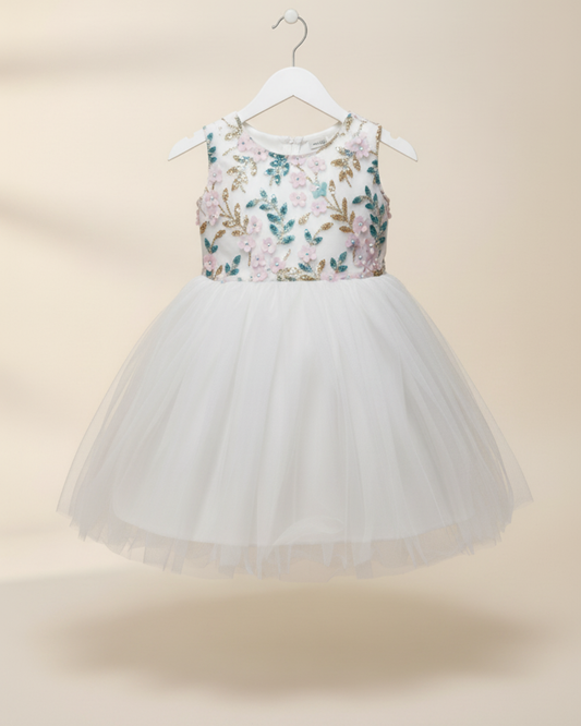 Butterfly Net Frock — Elegant Net & Lace Detailing