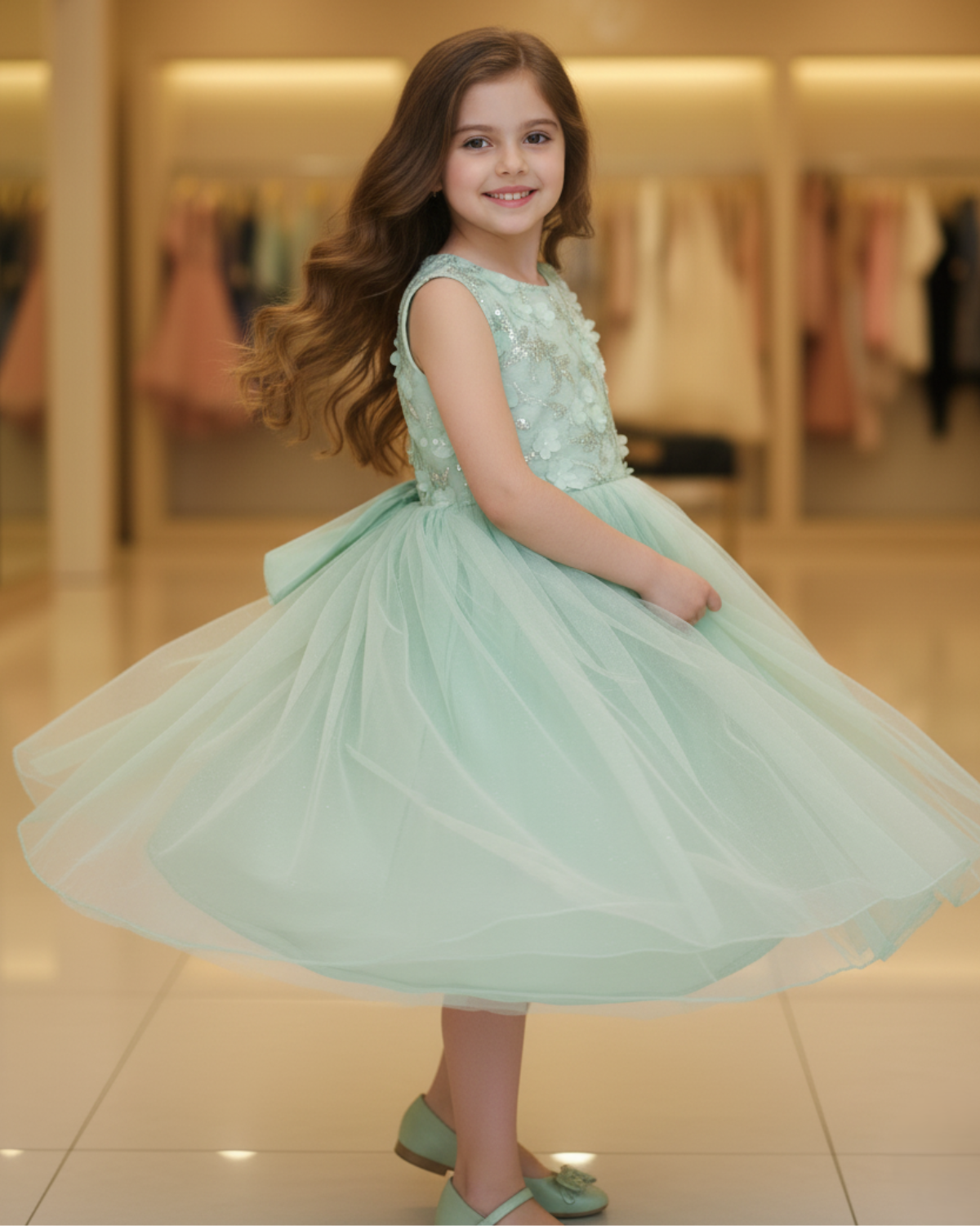 Little Grace Dress — Soft Net & Lace Detailing