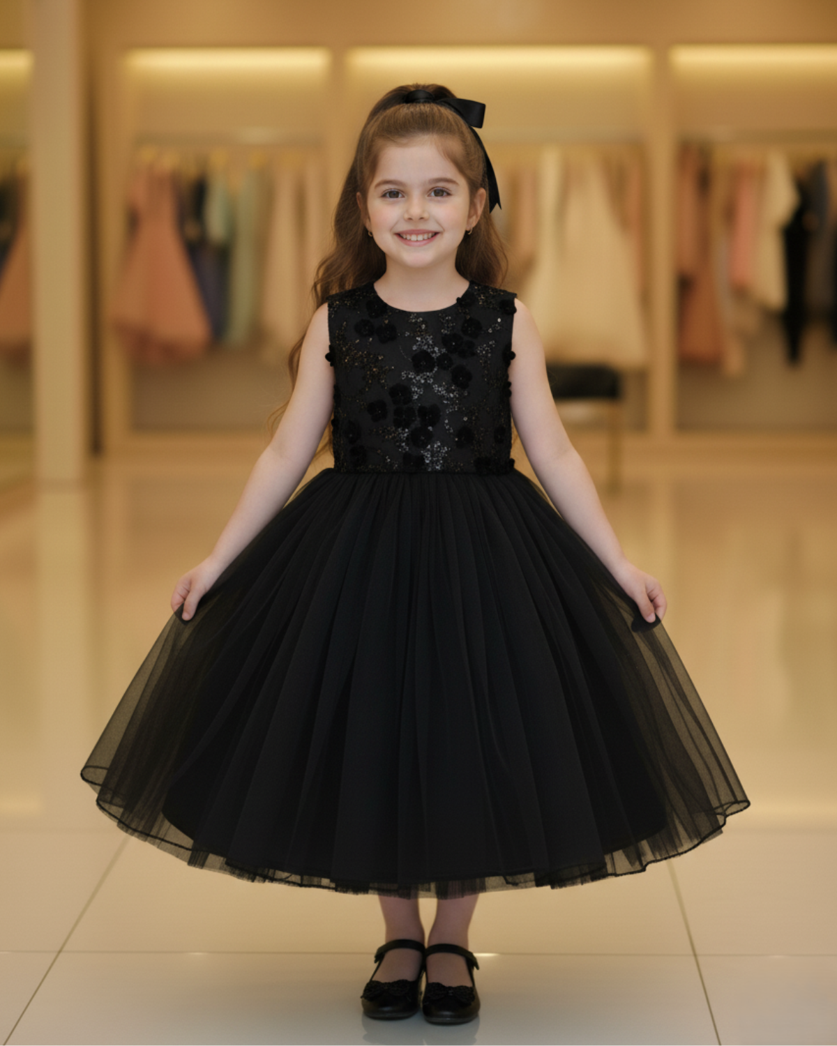 Little Grace Dress — Soft Net & Lace Detailing