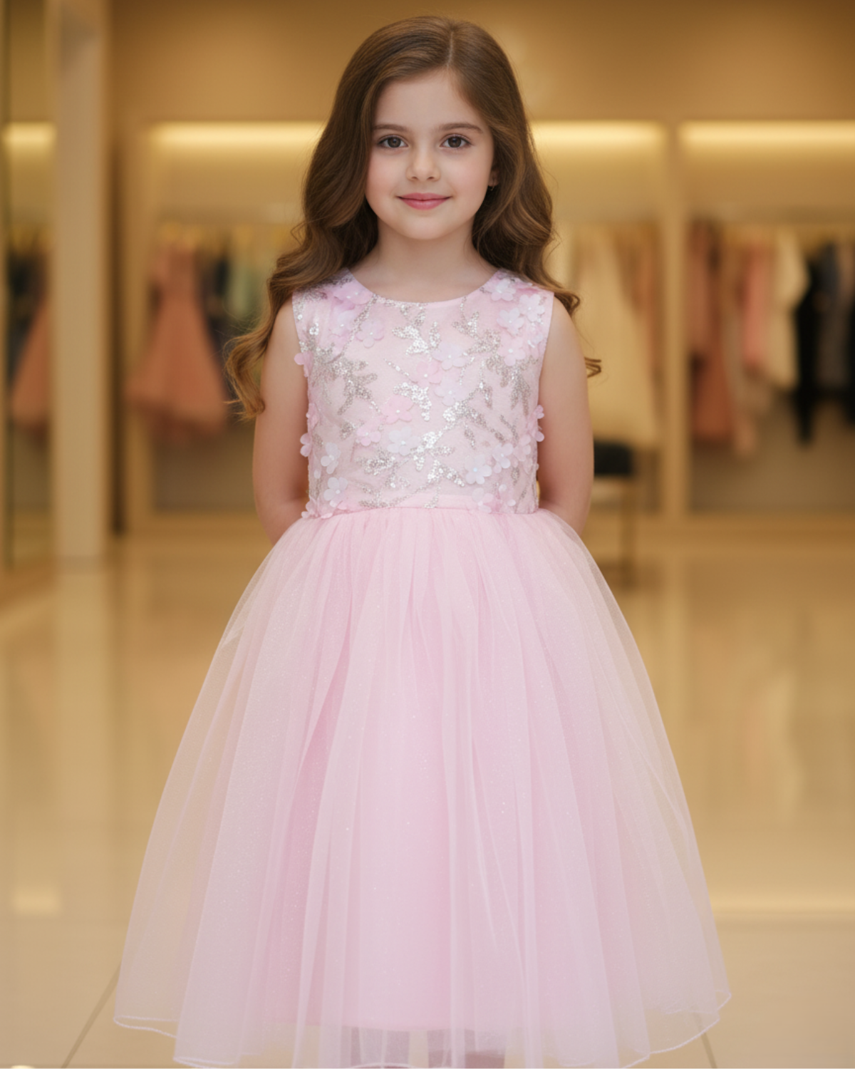 Little Grace Dress — Soft Net & Lace Detailing