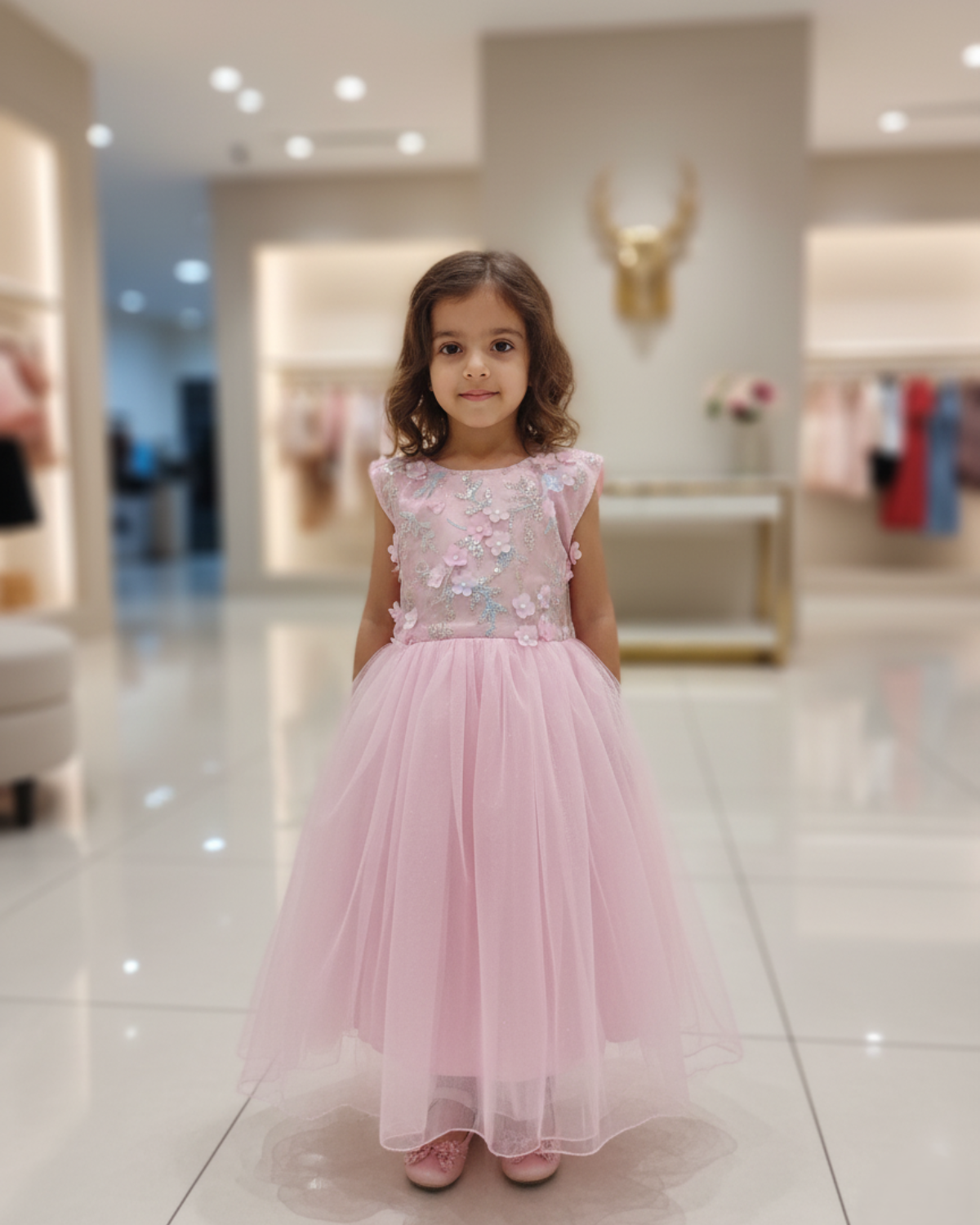 Little Grace Dress — Soft Net & Lace Detailing