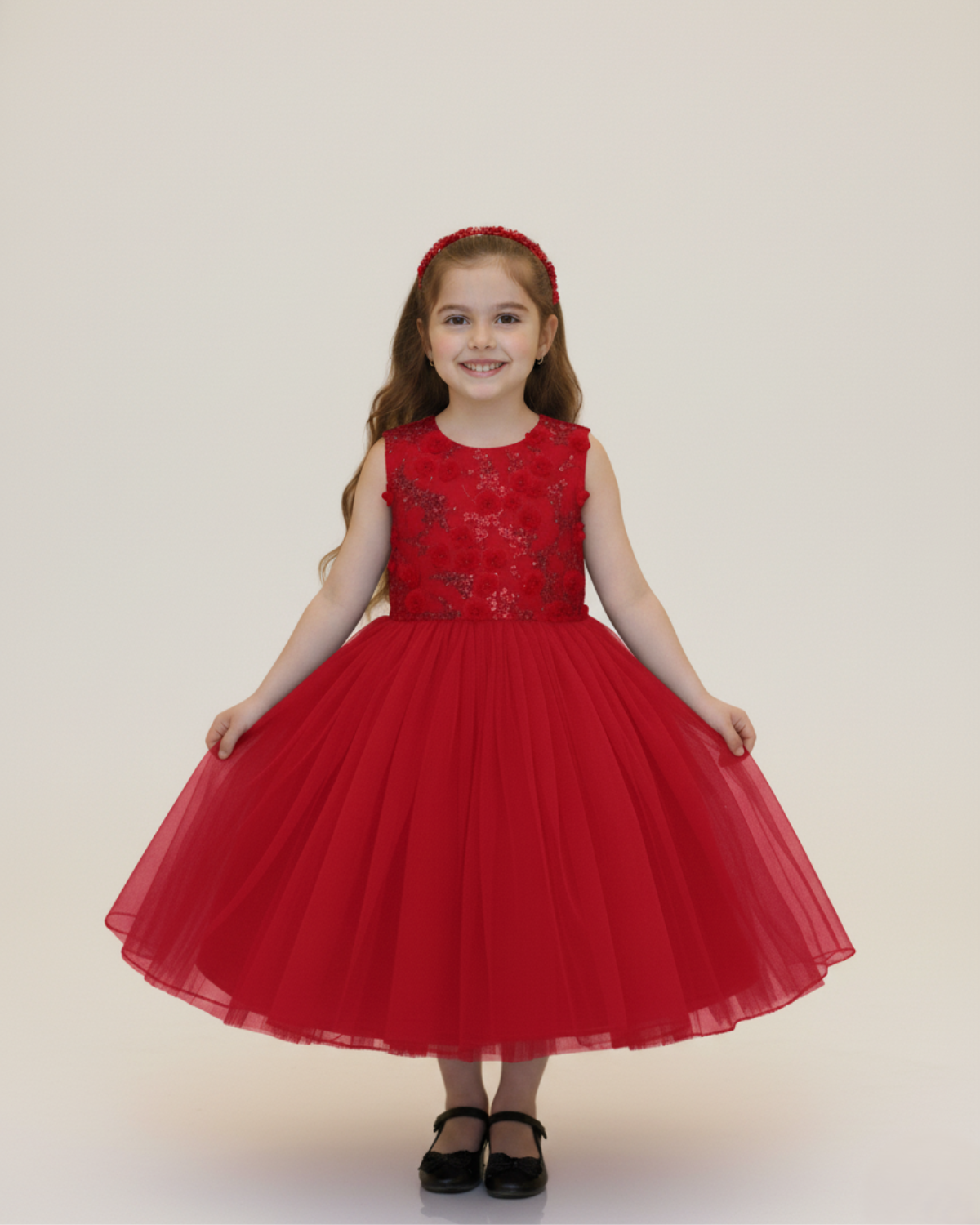 Little Grace Dress — Soft Net & Lace Detailing
