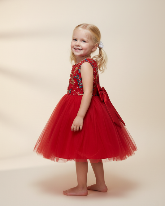 Butterfly Net Frock — Elegant Net & Lace Detailing