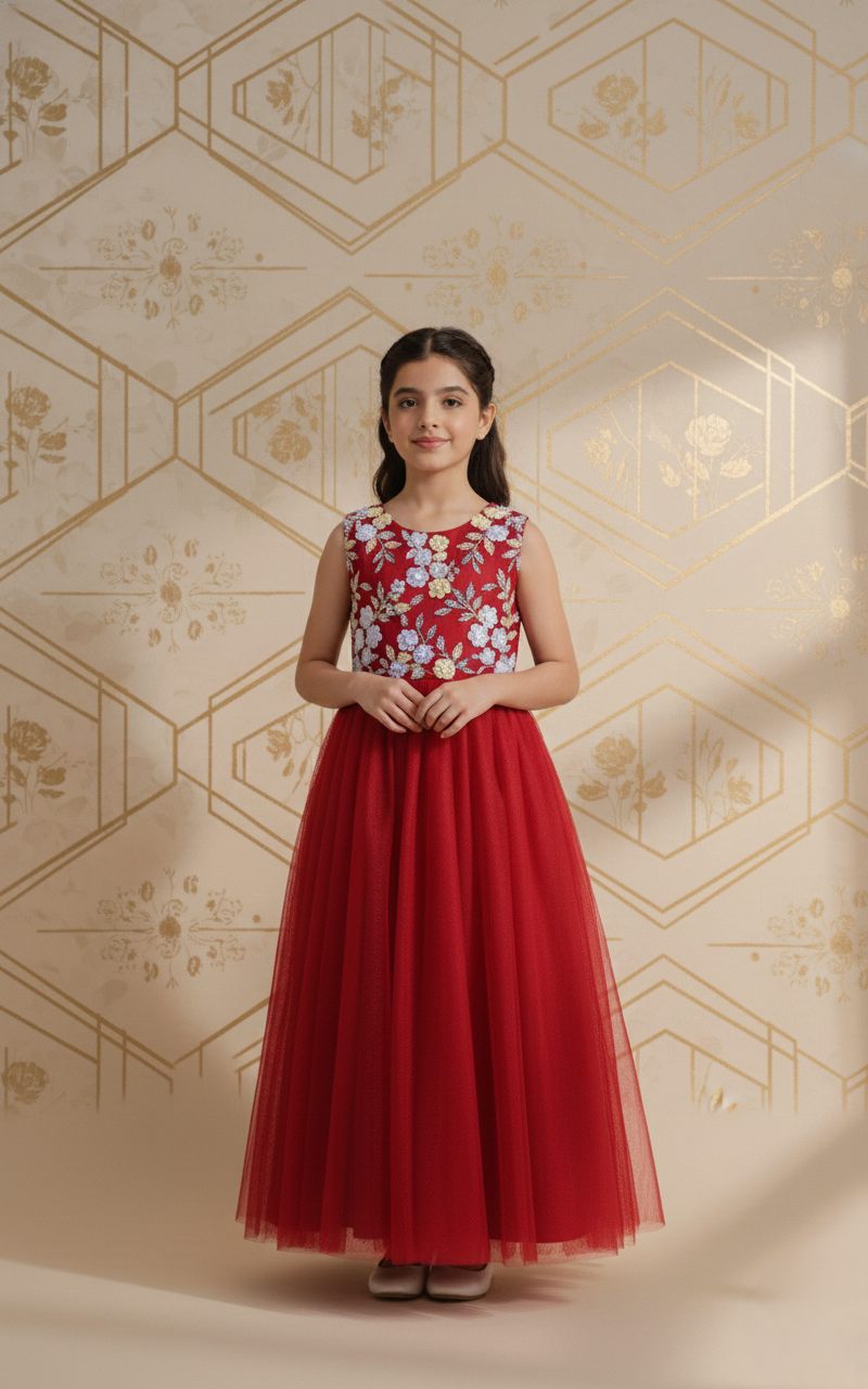 Luxe Net Frock – Affordable Luxury for Every Occasion.