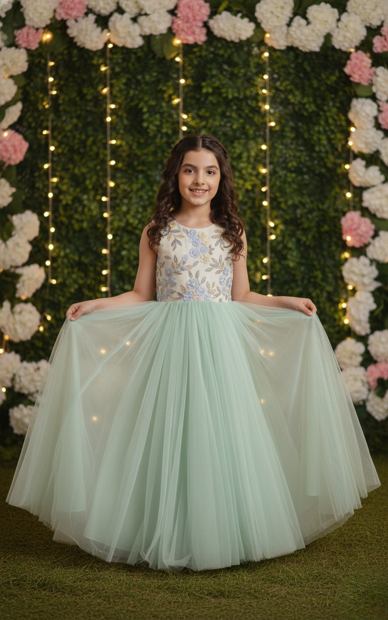 Luxe Net Frock – Affordable Luxury for Every Occasion.